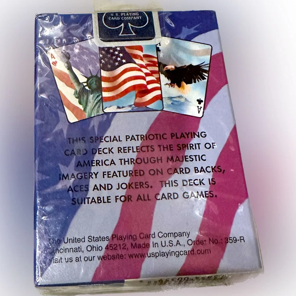 NIB Sealed America Playing Cards Eagle Patriotic Red White Blue USA